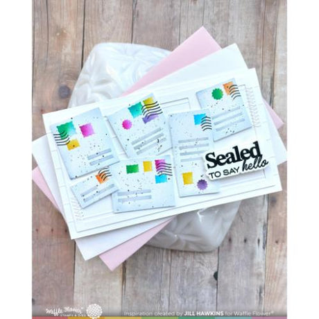 Waffle Flower Crafts Postage Collage Slimline Blocks Die