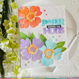 Waffle Flower Crafts Overlapping Paper Hugs Die-n-stencil