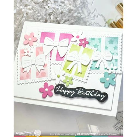 Waffle Flower Crafts Postage Collage Gifts Stencil