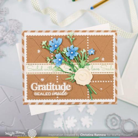 Waffle Flower Crafts Postage Collage Envelope Die