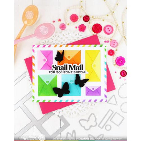 Waffle Flower Crafts Postage Collage Envelope Die