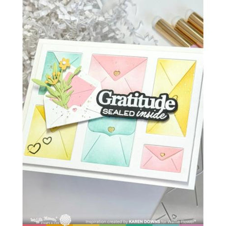 Waffle Flower Crafts Postage Collage Envelope Stencil