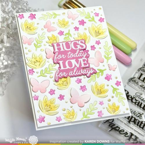 Waffle Flower Crafts Paper Hug Sentiments Combo