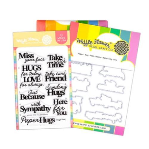 Waffle Flower Crafts Paper Hug Sentiments Combo