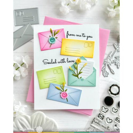 Waffle Flower Crafts Postage Collage Mini Seals Die