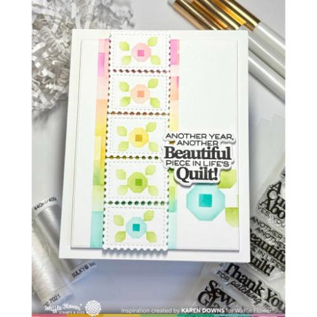 Waffle Flower Crafts Postage Collage Sew Fun Stencil