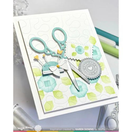 Waffle Flower Crafts Postage Collage Sew Fun Stencil