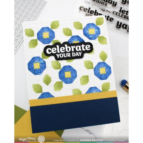 Waffle Flower Crafts Quilted Floral Stencil