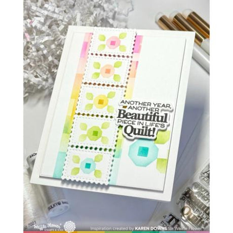 Waffle Flower Crafts Quilted Floral Stencil