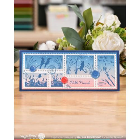 Waffle Flower Crafts Postage Collage Wild Birds Stamp Set