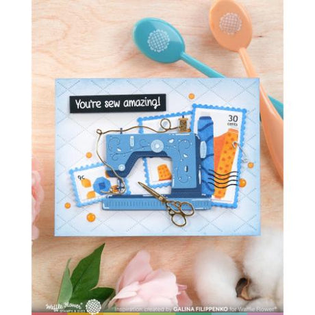 Waffle Flower Crafts Postage Collage Sew Fun Stamp Set
