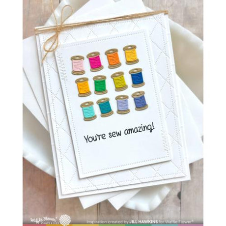 Waffle Flower Crafts Postage Collage Sew Fun Stamp Set