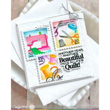 Waffle Flower Crafts Postage Collage Sew Fun Stamp Set