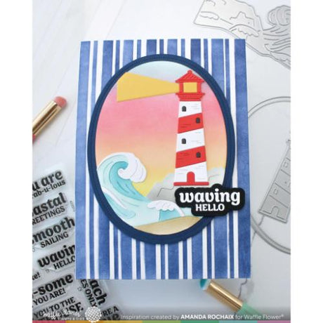 Waffle Flower Crafts Nesting Piercing Ovals Die