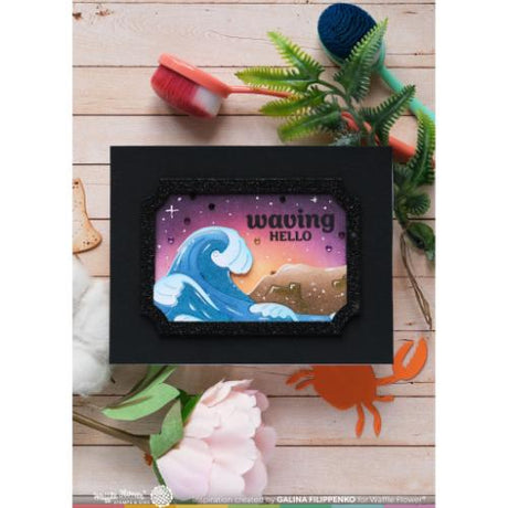 Waffle Flower Crafts Nesting Piercing Ticket Frames Die