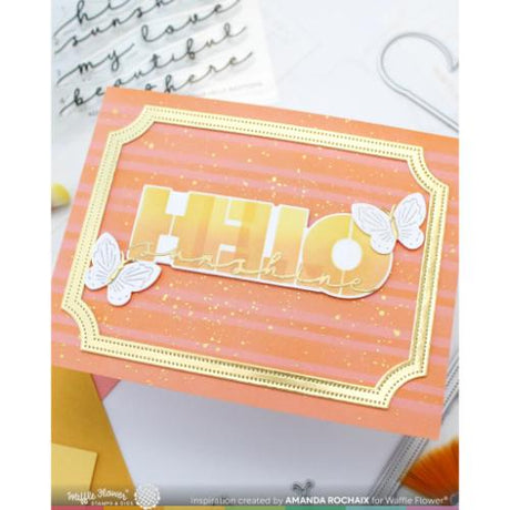 Waffle Flower Crafts Nesting Piercing Ticket Frames Die