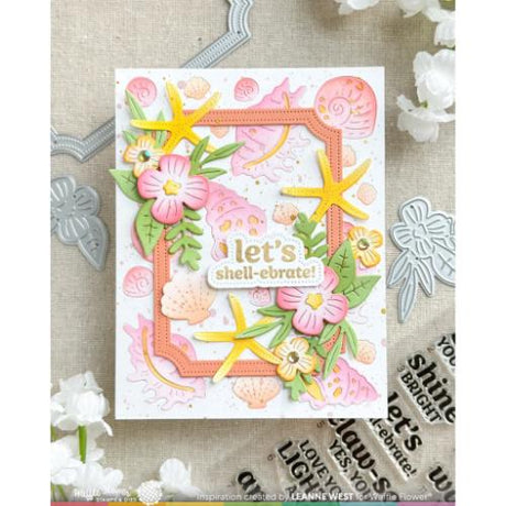Waffle Flower Crafts Nesting Piercing Ticket Frames Die