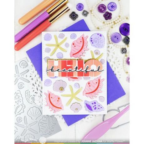 Waffle Flower Crafts Seashell Texture Die