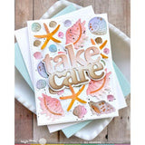 Waffle Flower Crafts Seashell Coloring Stencil