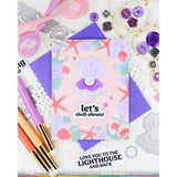 Waffle Flower Crafts Seashell Coloring Stencil