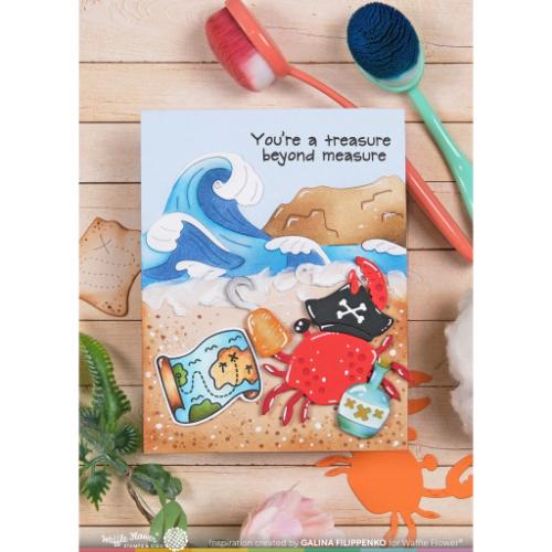 Waffle Flower Crafts Treasure Hunt Sentiments Stamp Set