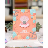 Waffle Flower Crafts Seashell Frame Coloring Stencil