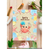 Waffle Flower Crafts Seashell Frame Coloring Stencil