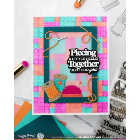 Waffle Flower Crafts Quilted Hug Sentiments Combo