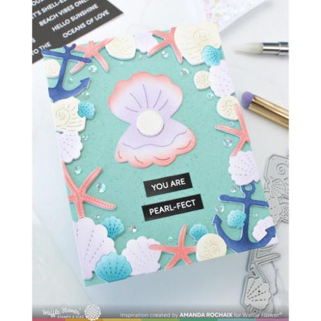 Waffle Flower Crafts Seashell Frame Die