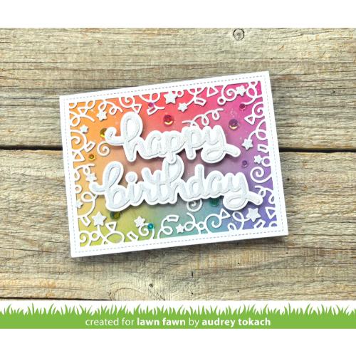 Lawn fawn LF3813 - Lawn Cuts - Scripty Happy Outline Add-On Die