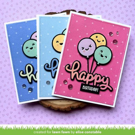 Lawn fawn LF3813 - Lawn Cuts - Scripty Happy Outline Add-On Die