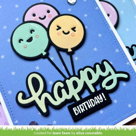Lawn fawn LF3813 - Lawn Cuts - Scripty Happy Outline Add-On Die