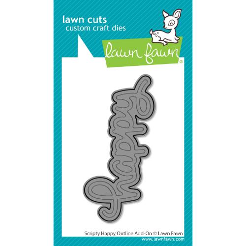 Lawn fawn LF3813 - Lawn Cuts - Scripty Happy Outline Add-On Die
