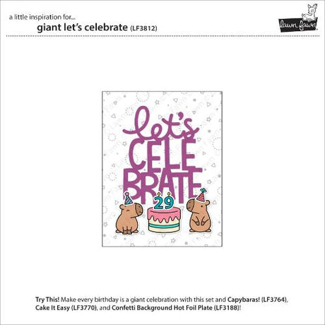 Lawn fawn LF3812 - Lawn Cuts - Giant Let's Celebrate Die