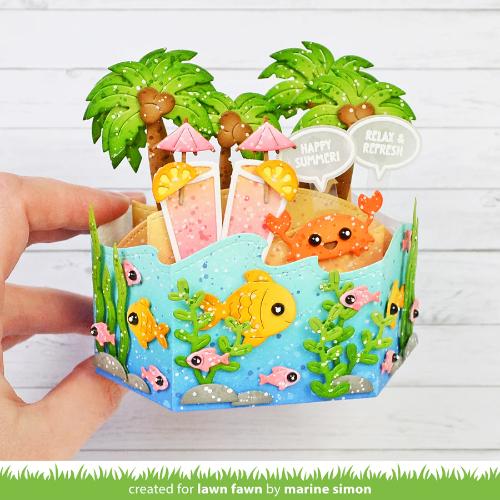 Lawn fawn LF3802 - Lawn Cuts - Platform Pop-Up Palm Tree Inserts Dies