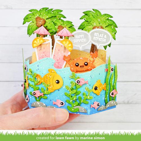 Lawn fawn LF3802 - Lawn Cuts - Platform Pop-Up Palm Tree Inserts Dies