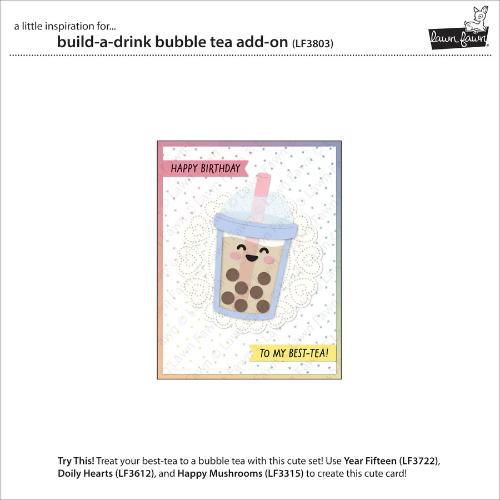 Lawn fawn LF3803 - Lawn Cuts - Build-A-Drink Bubble Tea Add-On Dies