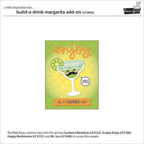 Lawn fawn LF3804 - Lawn Cuts - Build-A-Drink Margarita Add-On Dies