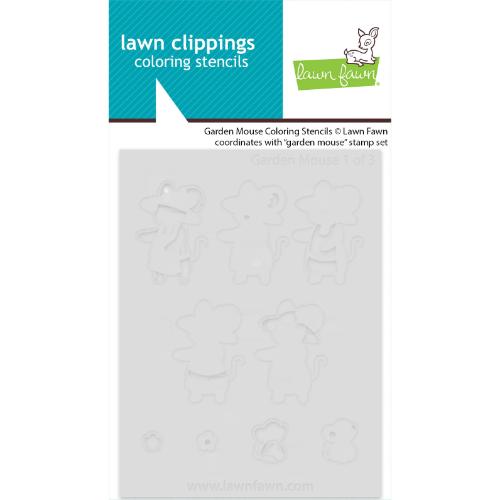Lawn fawn LF3792 - Lawn Clippings - Garden Mouse Coloring Stencils
