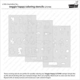 Lawn fawn LF3794 - Lawn Clippings - Veggie Happy Coloring Stencils