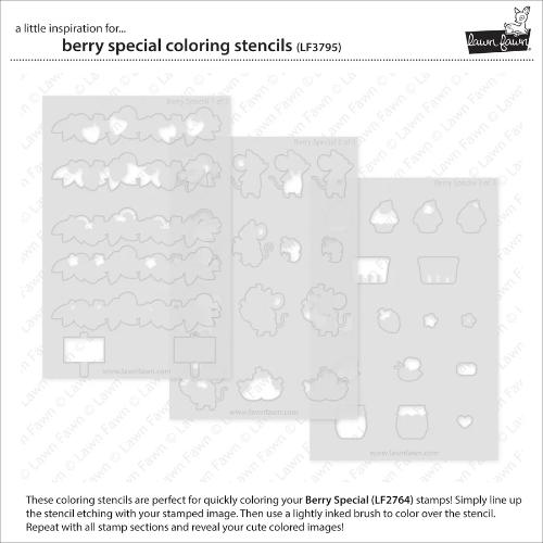 Lawn fawn LF3795 - Lawn Clippings - Berry Special Coloring Stencils