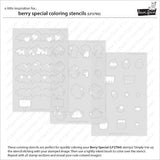 Lawn fawn LF3795 - Lawn Clippings - Berry Special Coloring Stencils