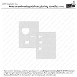 Lawn fawn  LF3786 - Lawn Clippings - Keep on Swimming Add-On Coloring Stencils