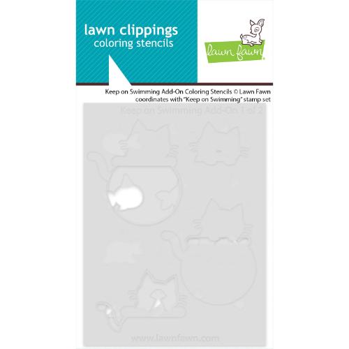 Lawn fawn  LF3786 - Lawn Clippings - Keep on Swimming Add-On Coloring Stencils