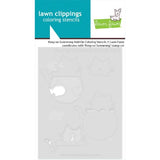 Lawn fawn  LF3786 - Lawn Clippings - Keep on Swimming Add-On Coloring Stencils