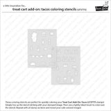 Lawn Fawn LF3779 - Lawn Clippings - Treat Cart Add-On: Tacos Coloring Stencils