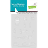 Lawn Fawn LF3779 - Lawn Clippings - Treat Cart Add-On: Tacos Coloring Stencils