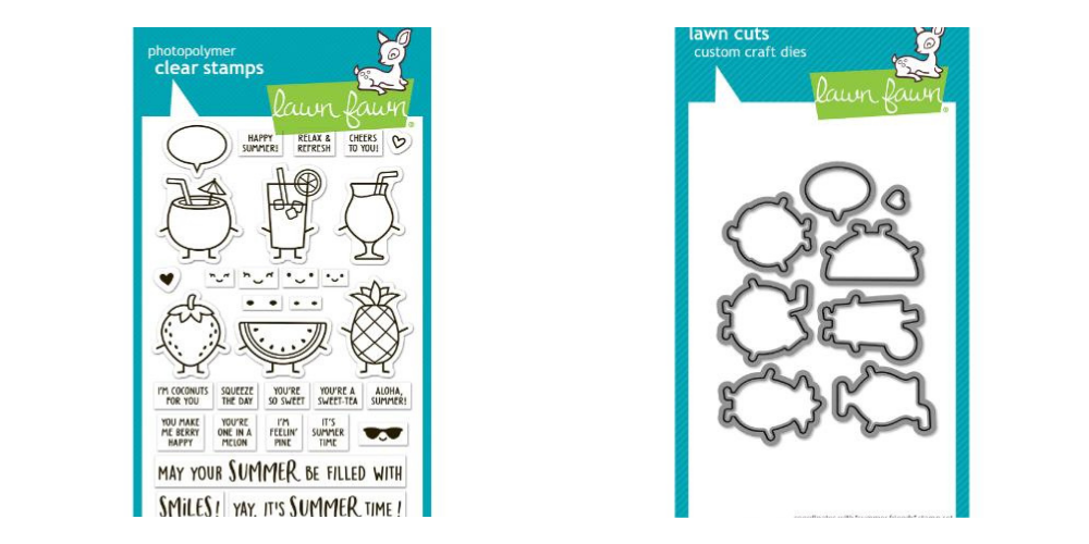 Lawn fawn  LF3781/LF3782 - Stamps/ Die Bundle- Summer Friends