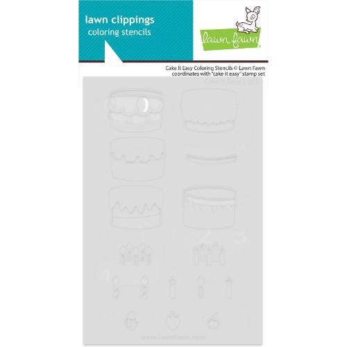 Lawn Fawn LF3772 - Lawn Clippings - Cake It Easy Coloring Stencils