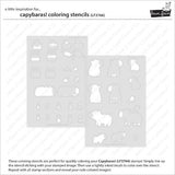 Lawn Fawn LF3766 - Lawn Clippings - Capybaras! Coloring Stencils